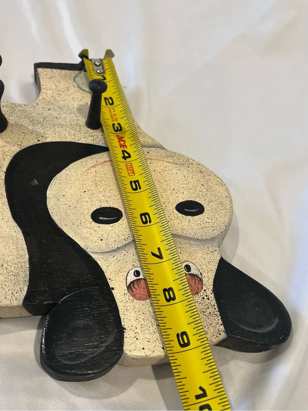 Hand Painted Wooden Cow Wall Peg Rack